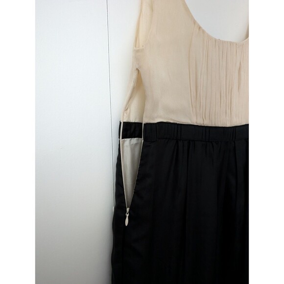 ANTHROPOLOGIE YOANA BARASCHI Theatre Royal Dress Silk Black & Cream Size 4 - Picture 3 of 7